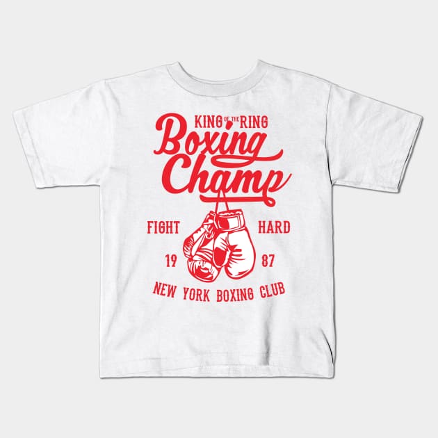 Boxing Champ Kids T-Shirt by CRD Branding